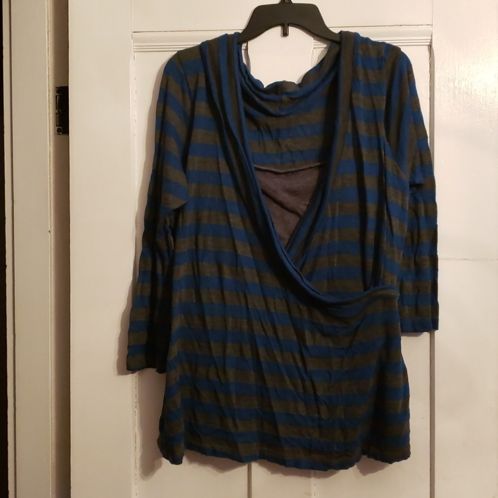 Crossover Plus Striped Sweater